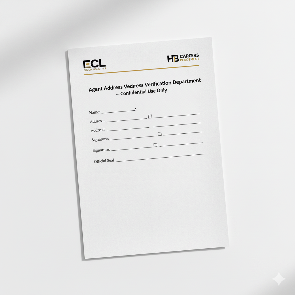 ECL Group Industries × HB Careers Placement – Official Address Verification Kit