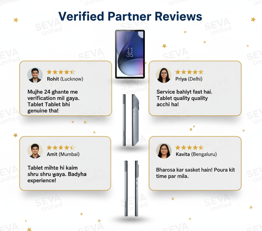 SEVA Unified Verification Tablet Kit – Motorola Tab G62 (Official Partner Device)