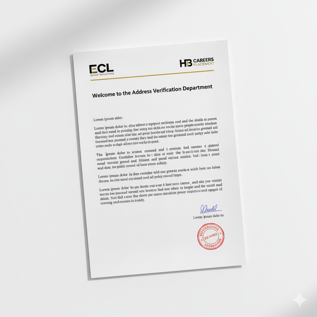 ECL Group Industries × HB Careers Placement – Official Address Verification Kit